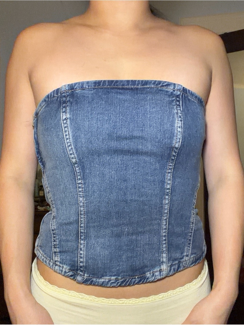 Zara Denim Tube Top
